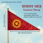 Sanatan Dhwaj Premium Satin Flag 30 × 45 Inches - Image 2